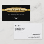 Cartes de visite d'avocat (Devant / Derrière)