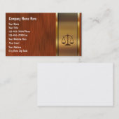 Cartes de visite d'avocat (Devant / Derrière)