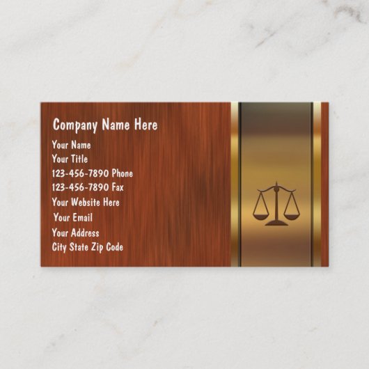 Cartes de visite d'avocat (Devant)
