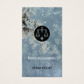Cartes de visite d'avocat bleu (Devant)