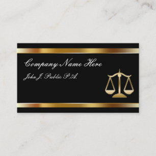 Cartes de visite d'avocat de classe