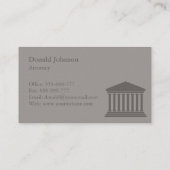 Cartes de visite d'avocat de palais de justice (Dos)