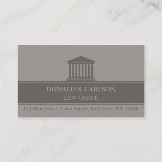 Cartes de visite d'avocat de palais de justice (Devant)