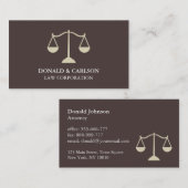Cartes de visite d'avocat Échelles modernes de la  (Devant / Derrière)