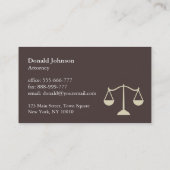 Cartes de visite d'avocat Échelles modernes de la  (Dos)