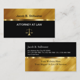 Cartes de visite d'avocat élégantes