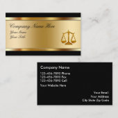 Cartes de visite d'avocat élégantes (Devant / Derrière)