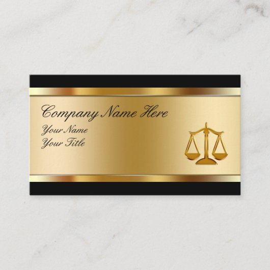 Cartes de visite d'avocat élégantes (Devant)