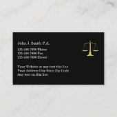 Cartes de visite d'avocat élégantes (Dos)