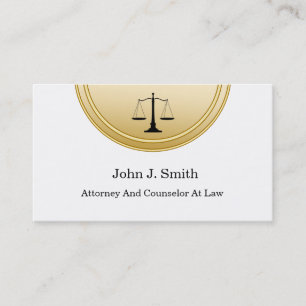 Cartes de visite d'avocat élégantes