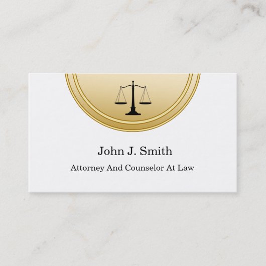 Cartes de visite d'avocat élégantes (Devant)