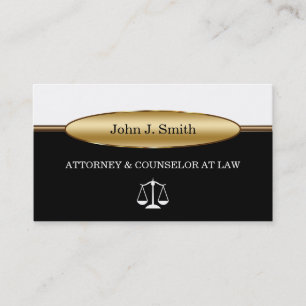 Cartes de visite d'avocat élégantes