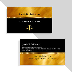 Cartes de visite d'avocat élégantes