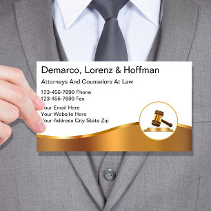 Cartes de visite d'avocat élégantes