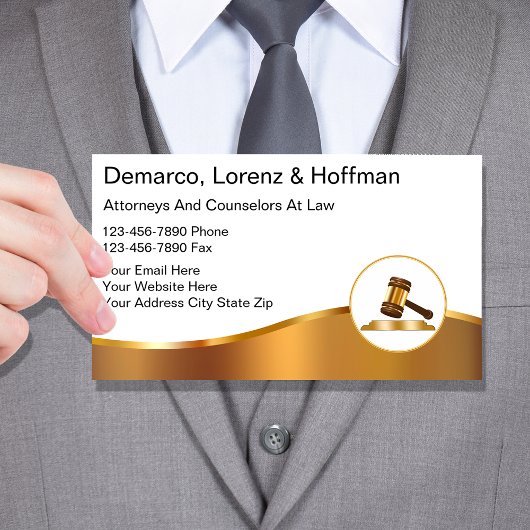 Cartes de visite d'avocat élégantes