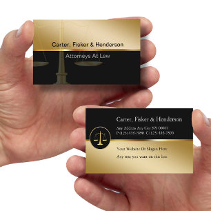 Cartes de visite d'avocat élégantes