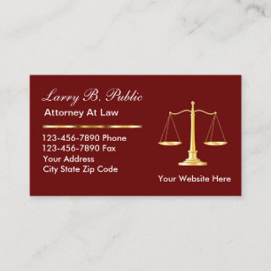 Cartes de visite d'avocat élégantes