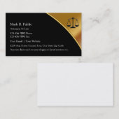Cartes de visite d'avocat élégantes (Devant / Derrière)