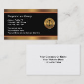 Cartes de visite d'avocat élégantes (Devant / Derrière)
