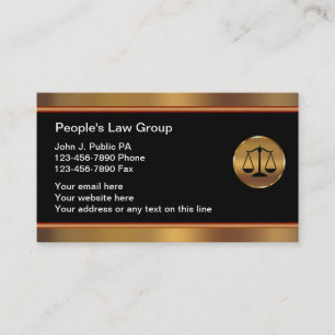 Cartes de visite d'avocat élégantes