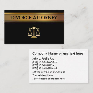 Cartes de visite d'avocat en divorce
