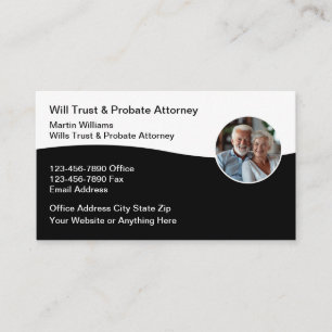 Cartes de visite d'avocat en succession fiduciaire
