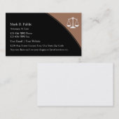 Cartes de visite d'avocat simples (Devant / Derrière)