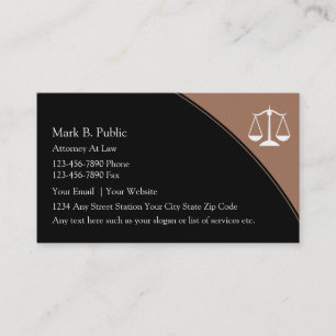 Cartes de visite d'avocat simples