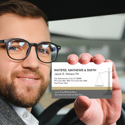 Cartes de visite d'avocat uniques