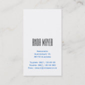 Cartes de visite d'avocate (Dos)