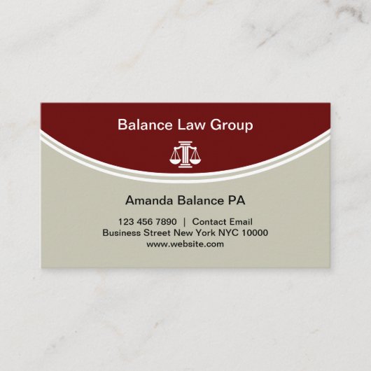 Cartes de visite d'avocats modernes (Devant)