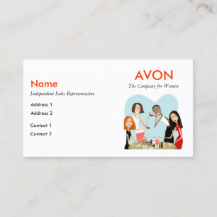 Cartes de visite d'Avon avec l'information sociale