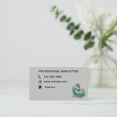 cartes de visite de baby-sitter mignons (Debout devant)