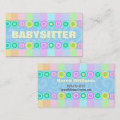 Cartes de visite de babysitter (Devant / Derrière)