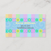 Cartes de visite de babysitter (Dos)