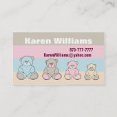 Cartes de visite de babysitter (Dos)