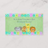 Cartes de visite de babysitter (Devant)