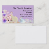 Cartes de visite de babysitter mignonnes (Devant / Derrière)