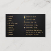 Cartes de visite de barbier (Dos)