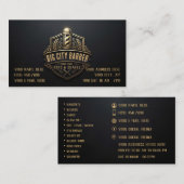 Cartes de visite de barbier (Devant / Derrière)