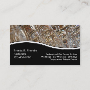 Cartes de visite de barman