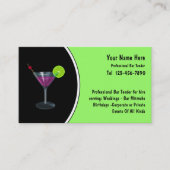 Cartes de visite de barman (Devant)