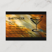 Cartes de visite de barman (Devant)