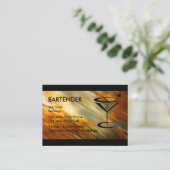 Cartes de visite de barman (Debout devant)