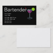 Cartes de visite de barman (Devant / Derrière)