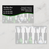 Cartes de visite de barman à design unique (Devant / Derrière)