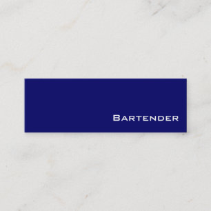 Cartes de visite de barman blanc de marine
