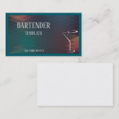 Cartes de visite de barman classique (Devant / Derrière)