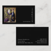 Cartes de visite de barman sommelier (Devant / Derrière)
