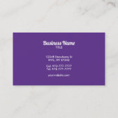 Cartes de visite de barman violet (Dos)